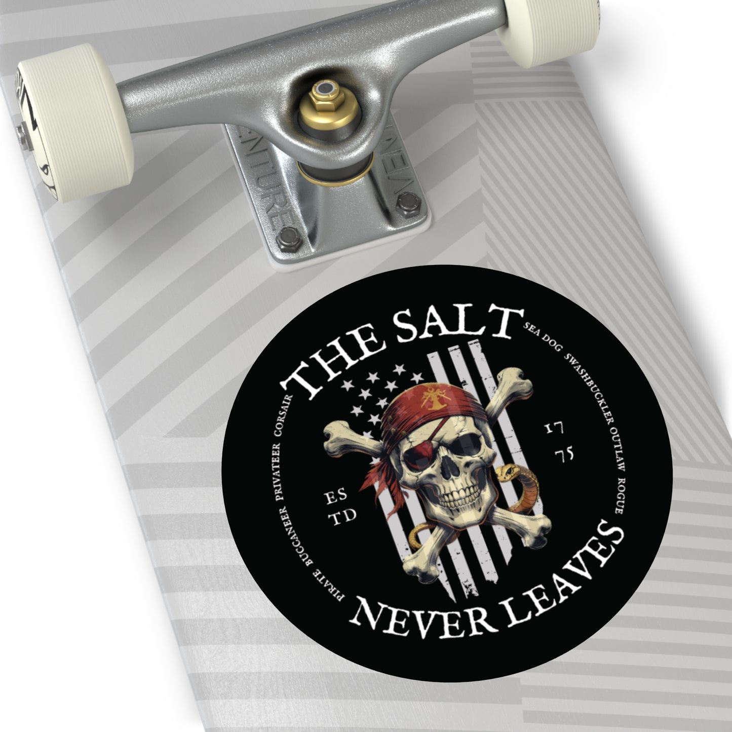 The Salt Never Leaves FOM 9 Round Vinyl Sticker