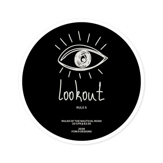 Lookout Rule 5 FOM 9 Round Stickers