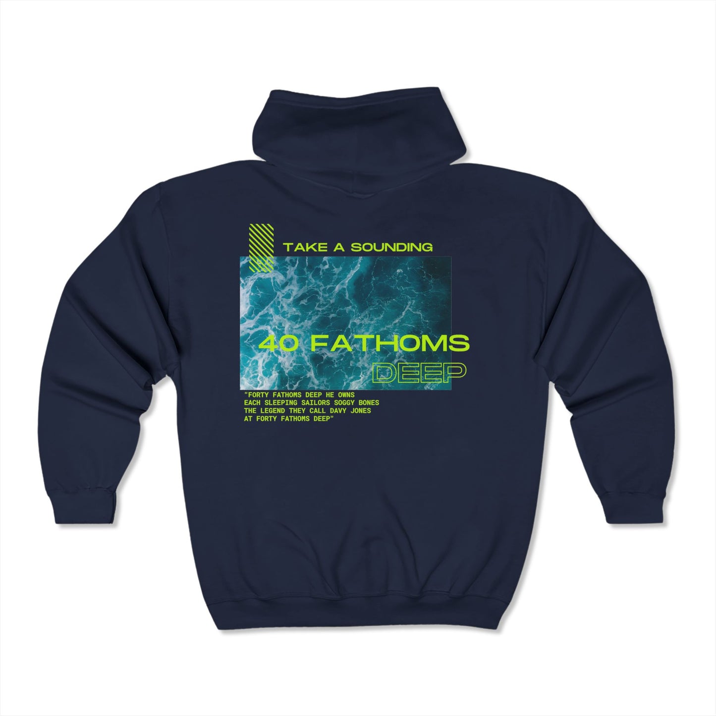 40 Fathoms Deep FOM9 Full Zip Hooded Sweatshirt