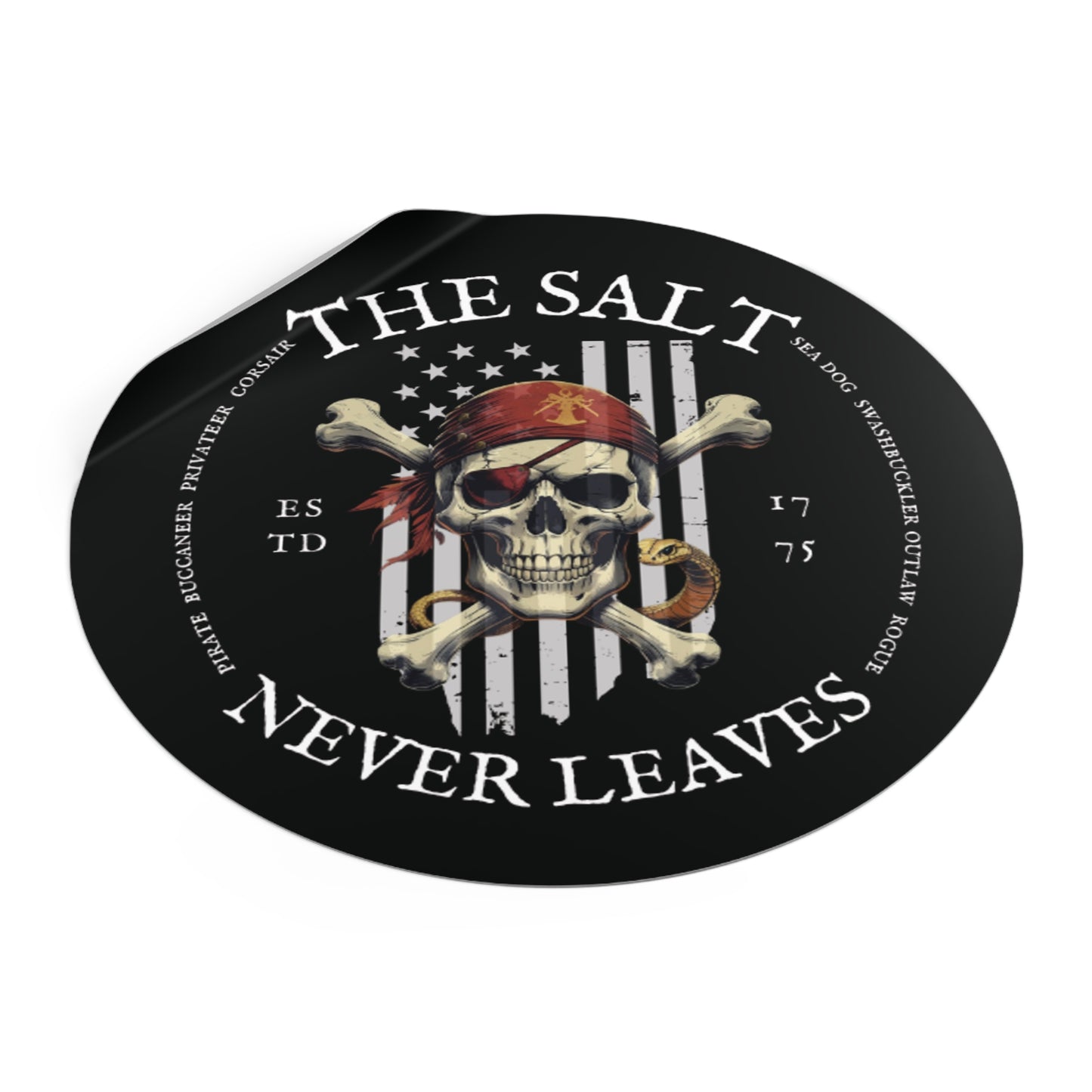 The Salt Never Leaves FOM 9 Round Vinyl Sticker