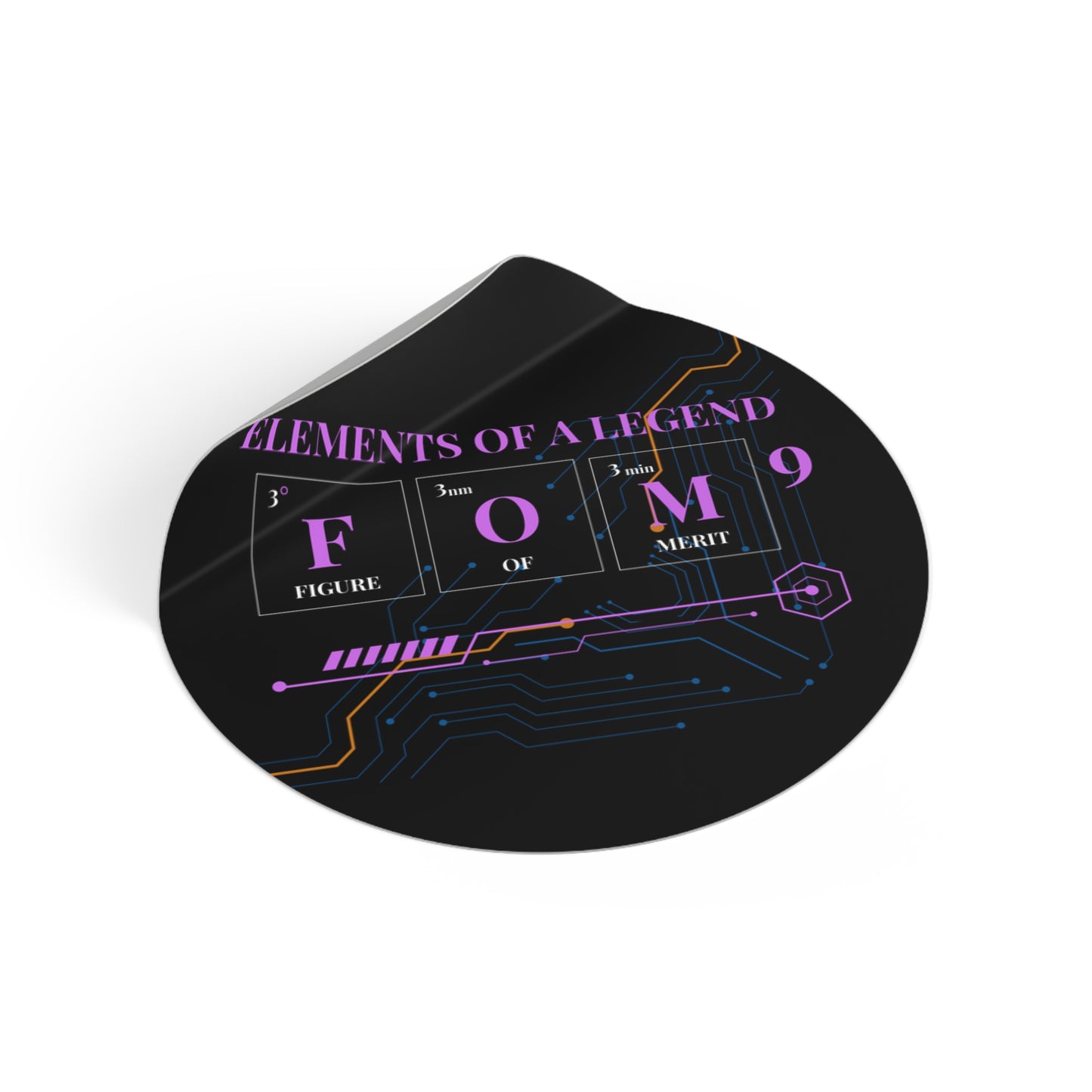Elements of a Legend FOM9 Round Vinyl Sticker