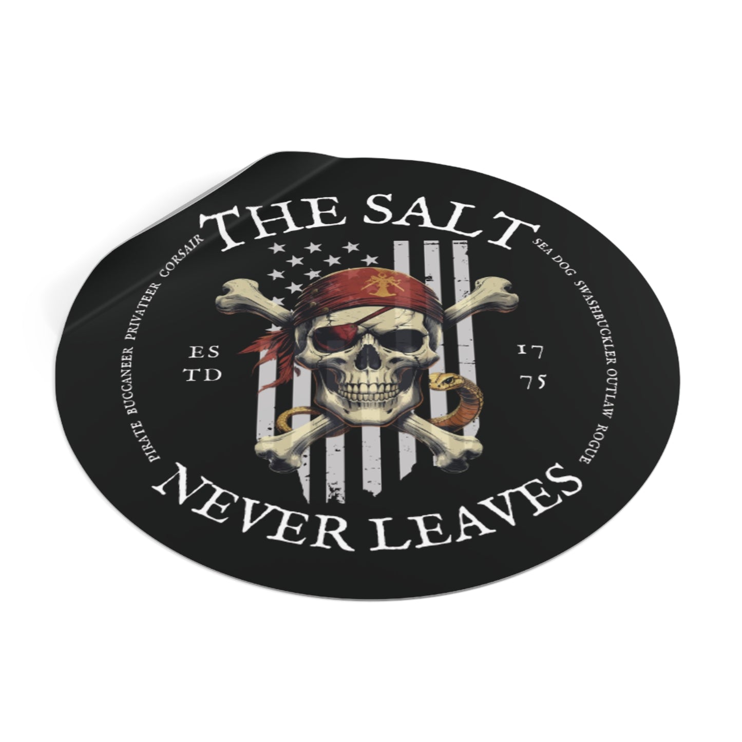 The Salt Never Leaves FOM 9 Round Vinyl Sticker