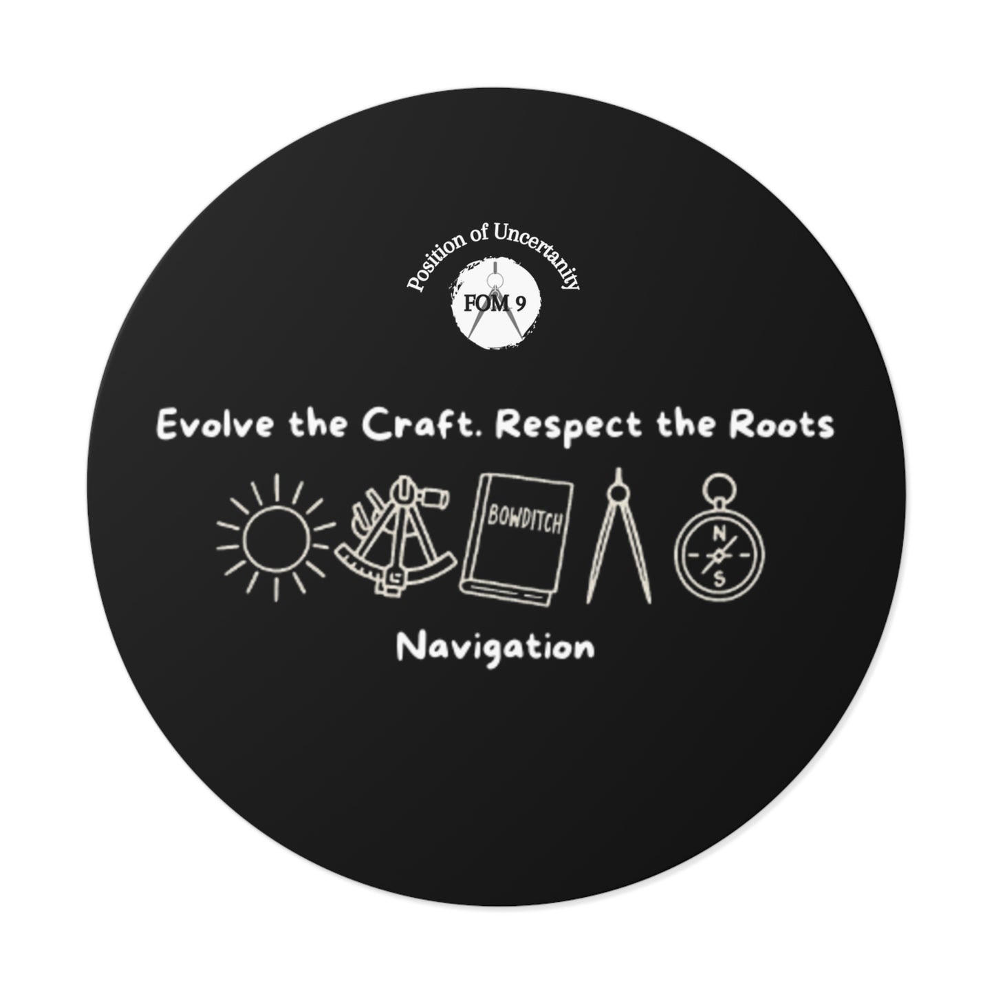 Evolve the Craft FOM 9 Round Vinyl Sticker