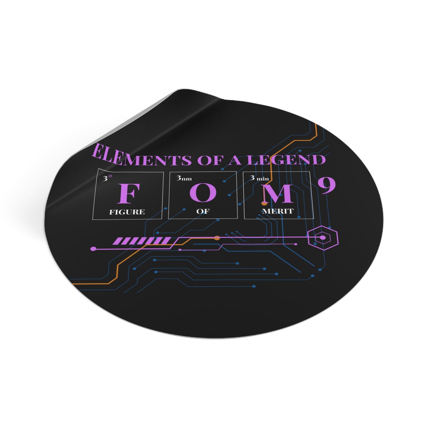 Elements of a Legend FOM9 Round Vinyl Sticker