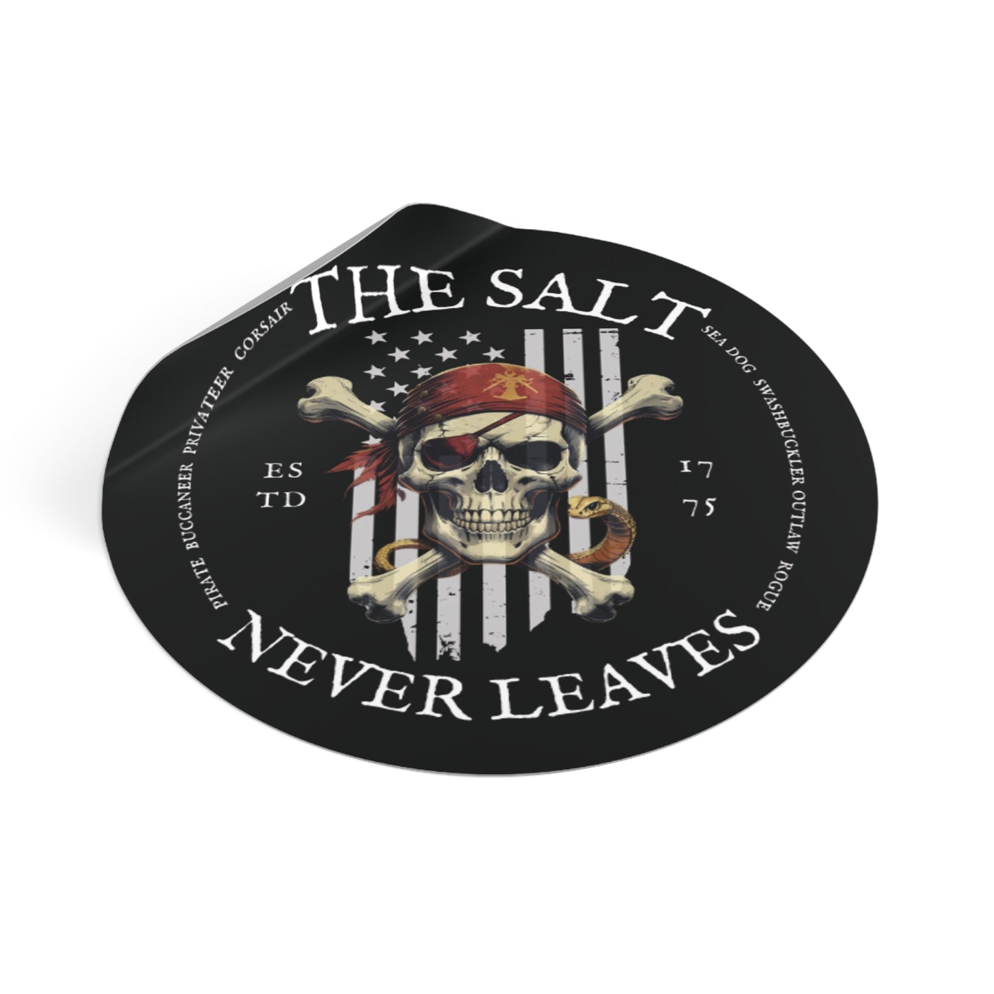 The Salt Never Leaves FOM 9 Round Vinyl Sticker