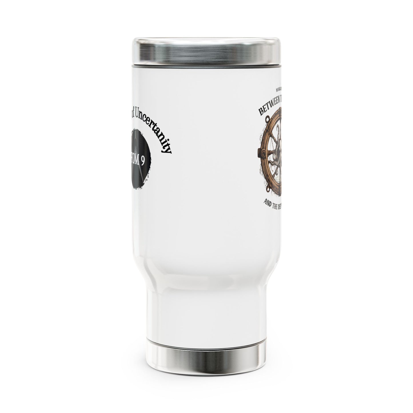 The Devil and the Deep Blue Sea FOM 9 - Stainless Steel Travel Mug with Handle, 14oz