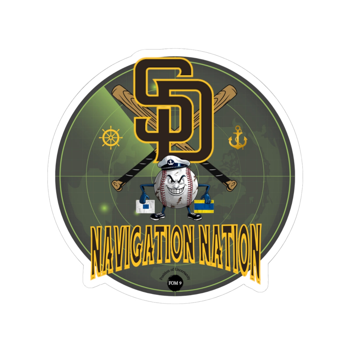 Navigation Nation FOM 9 Kiss-Cut Stickers