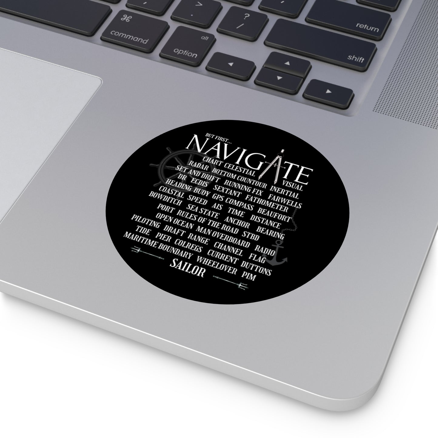 Navigate FOM 9 Round Vinyl Sticker