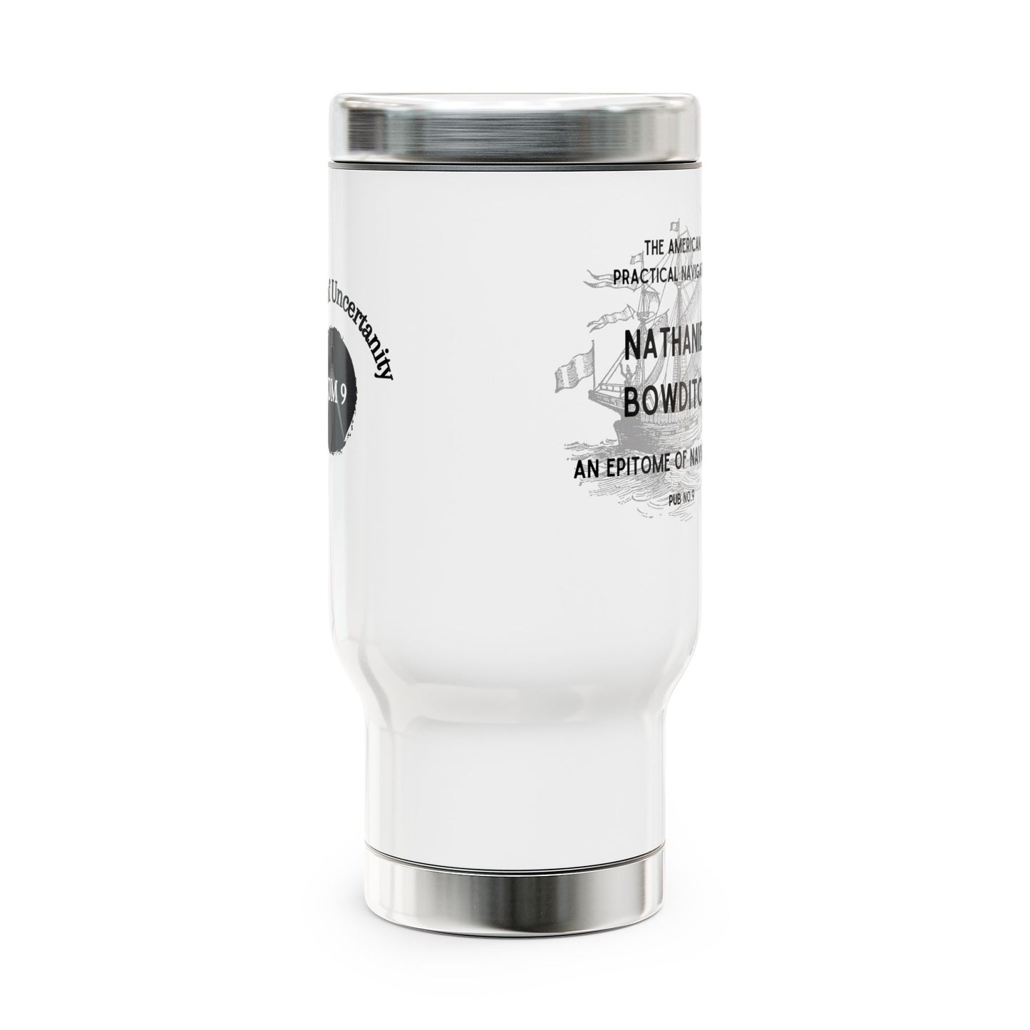 Bowditch FOM 9 - Stainless Steel Travel Mug with Handle, 14oz