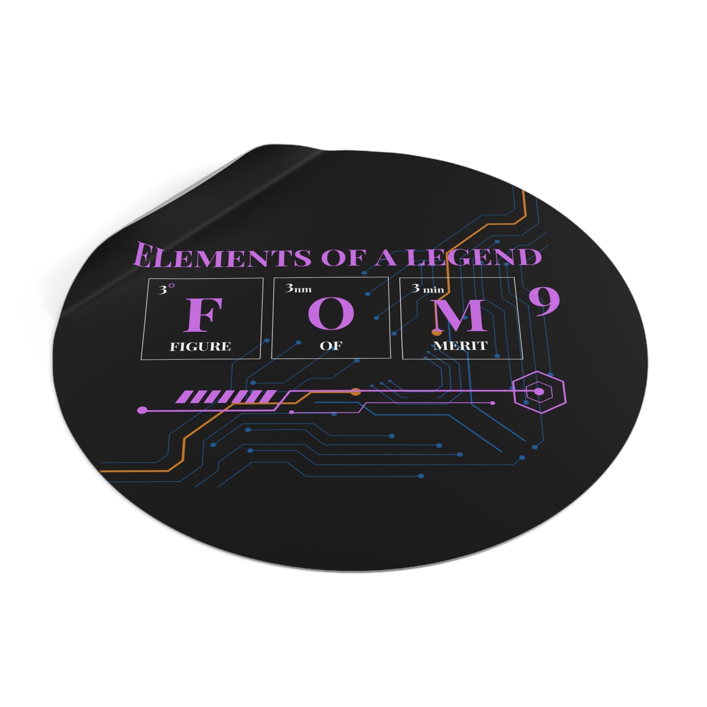 Elements of a Legend FOM9 Round Vinyl Sticker