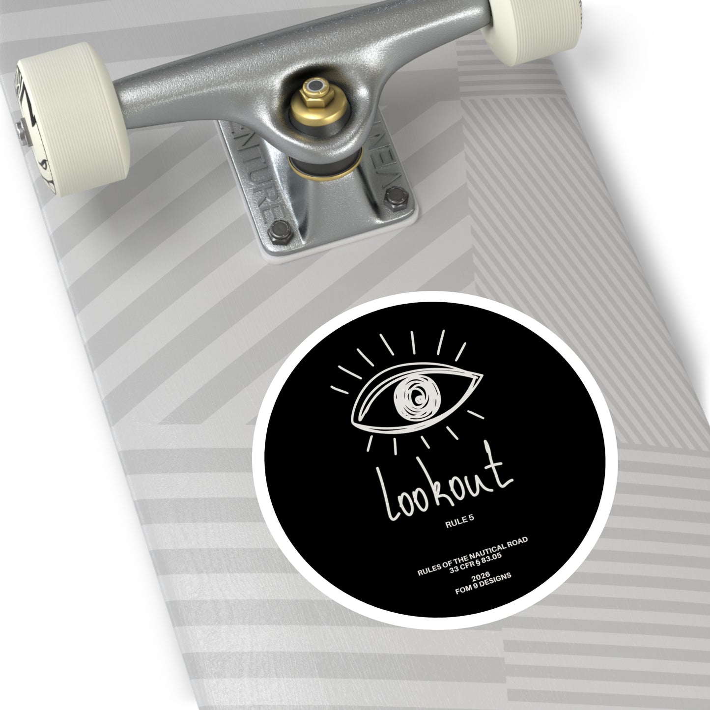 Lookout Rule 5 FOM 9 Round Stickers