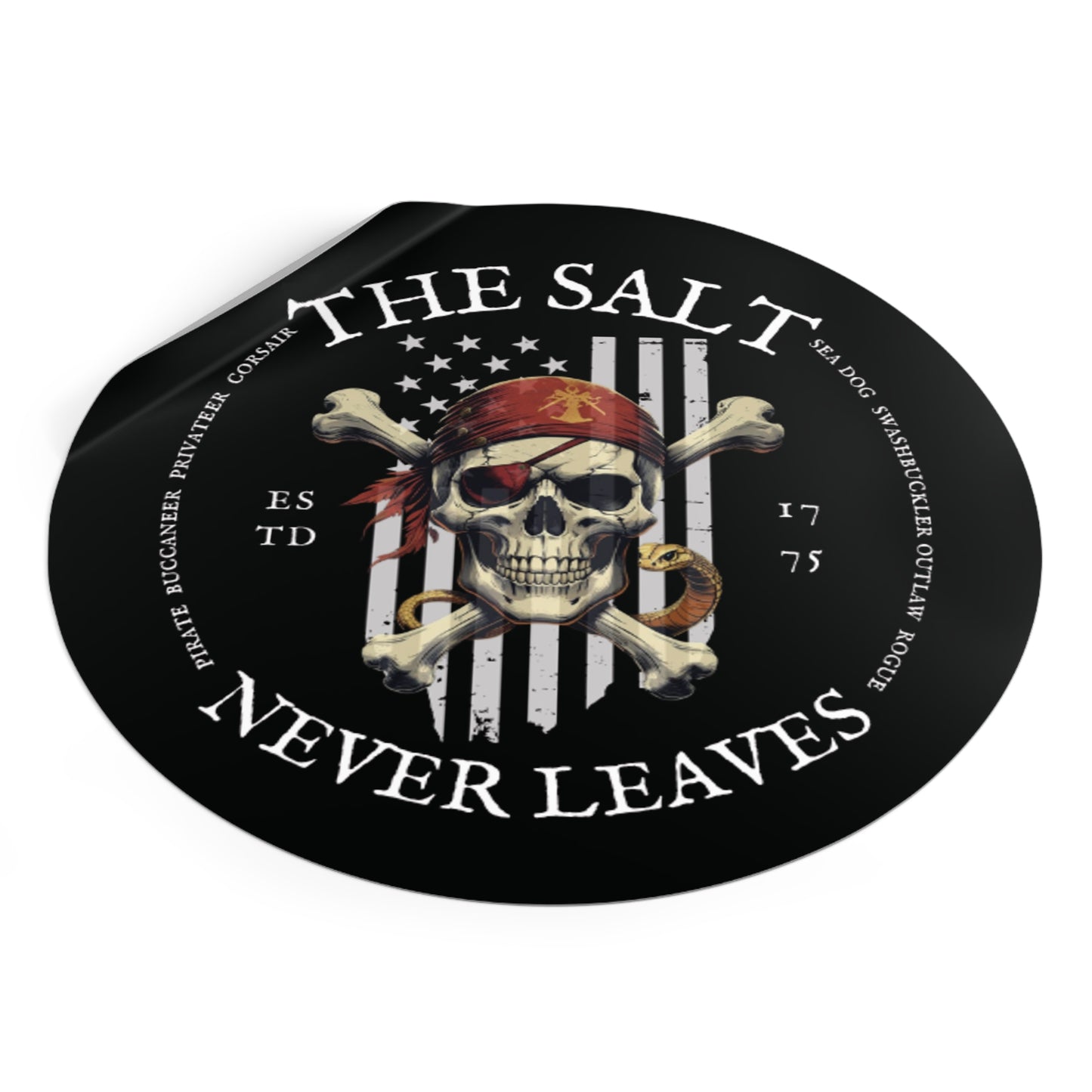 The Salt Never Leaves FOM 9 Round Vinyl Sticker