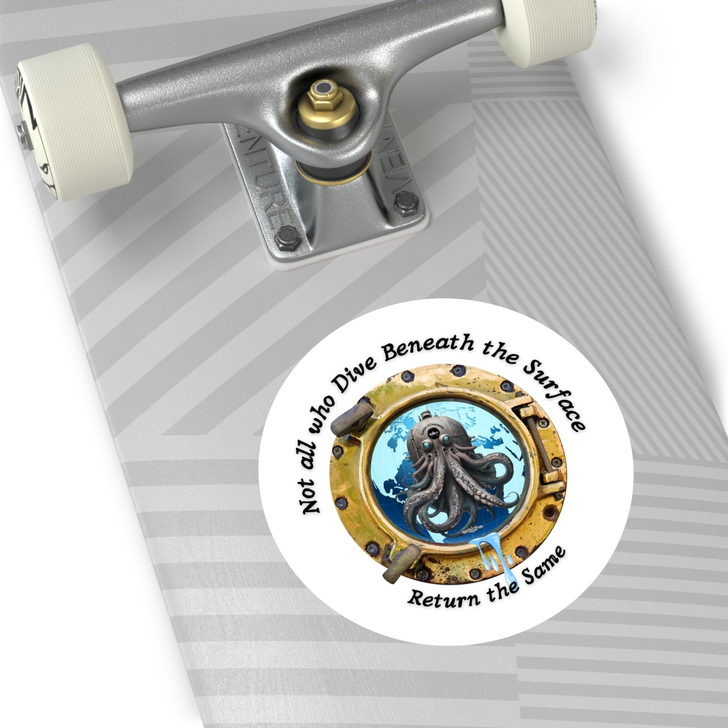'Not All Who Dive Beneath the Surface' FOM 9 Round Stickers