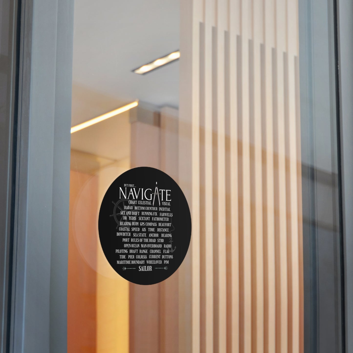 Navigate FOM 9 Round Vinyl Sticker