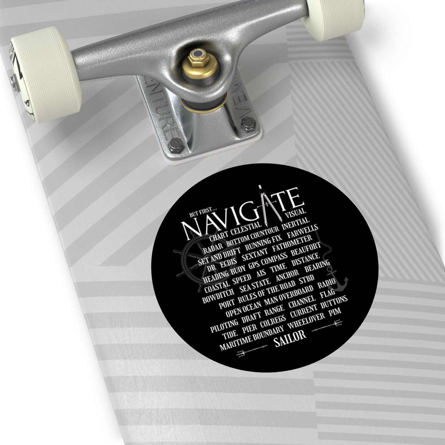 Navigate FOM 9 Round Vinyl Sticker